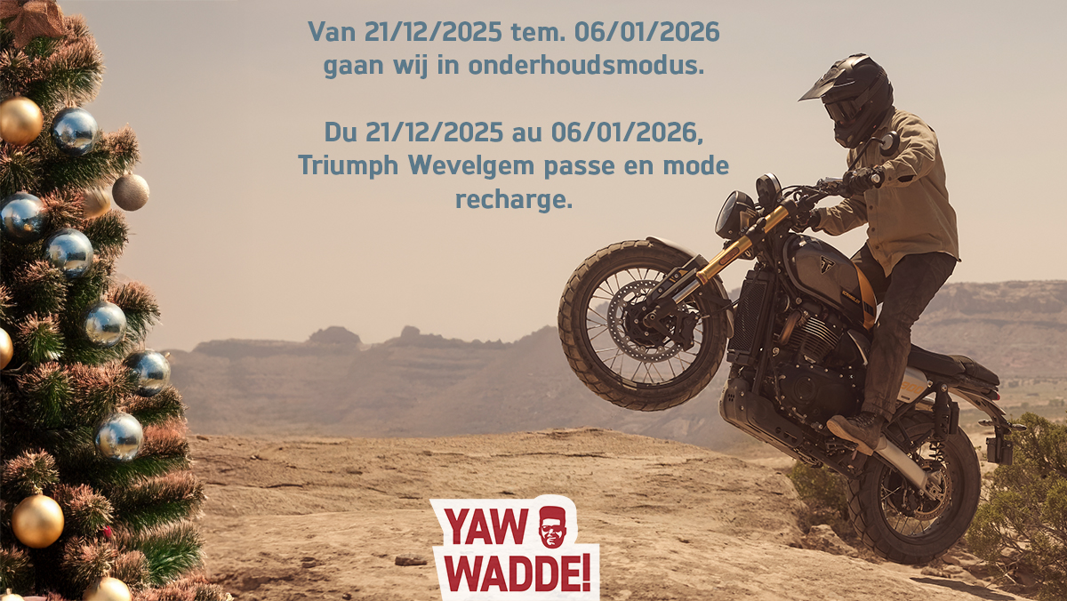 Eindejaars-pitstop bij Triumph Wevelgem