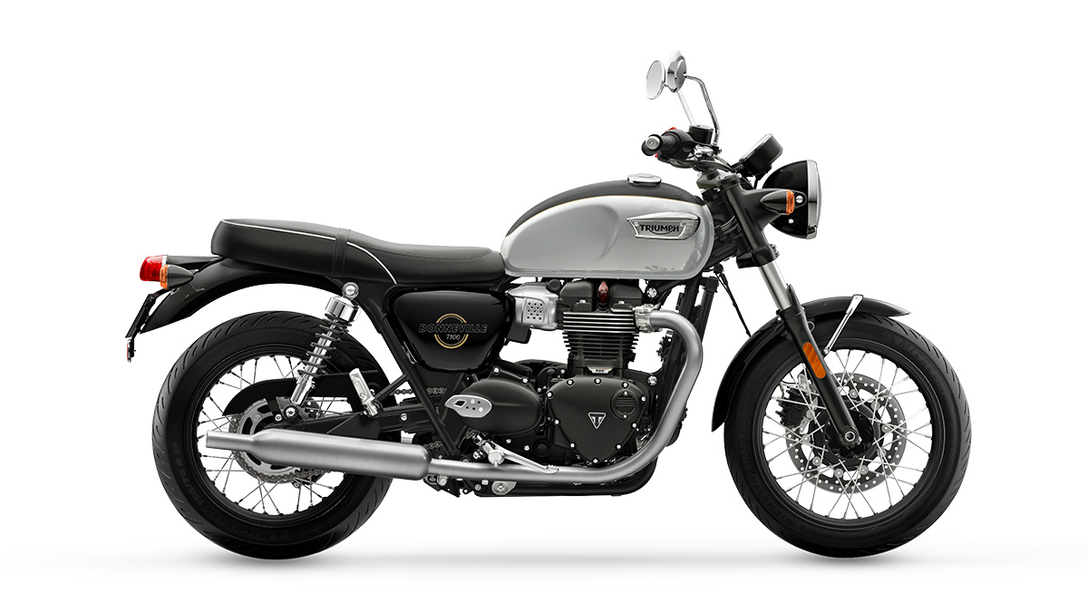 Bonneville T100 Snowdonia White / Sapphire Black