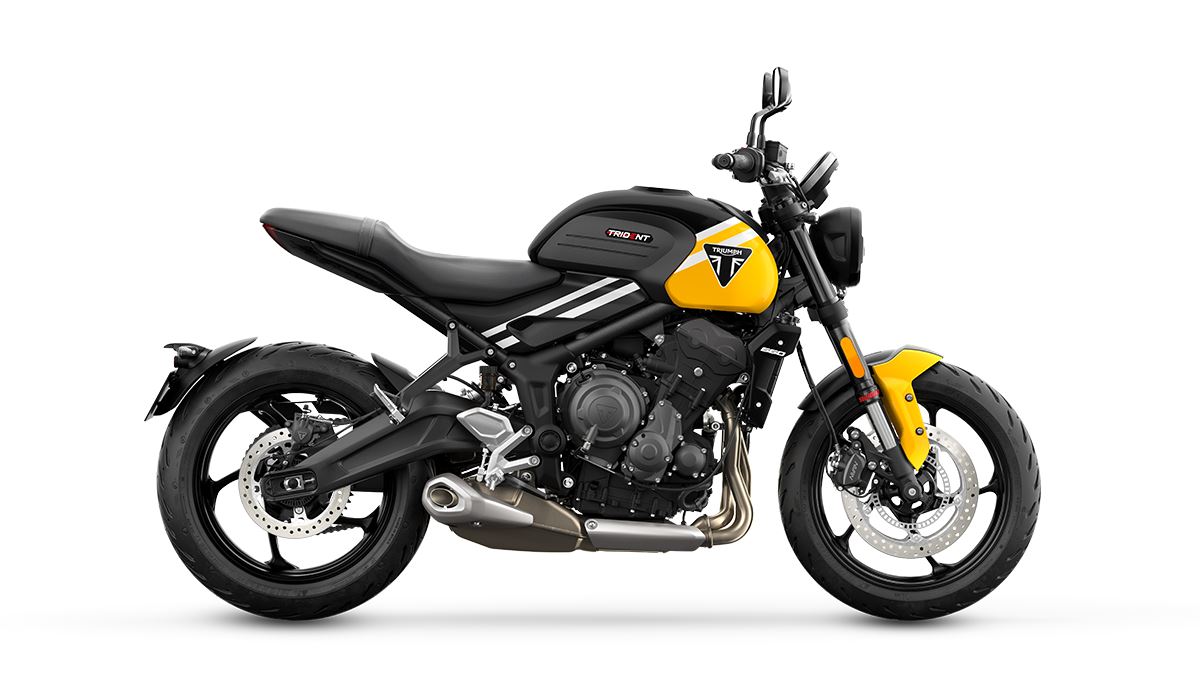 Trident 660: Cosmic Yellow/ Sapphire Black MY25